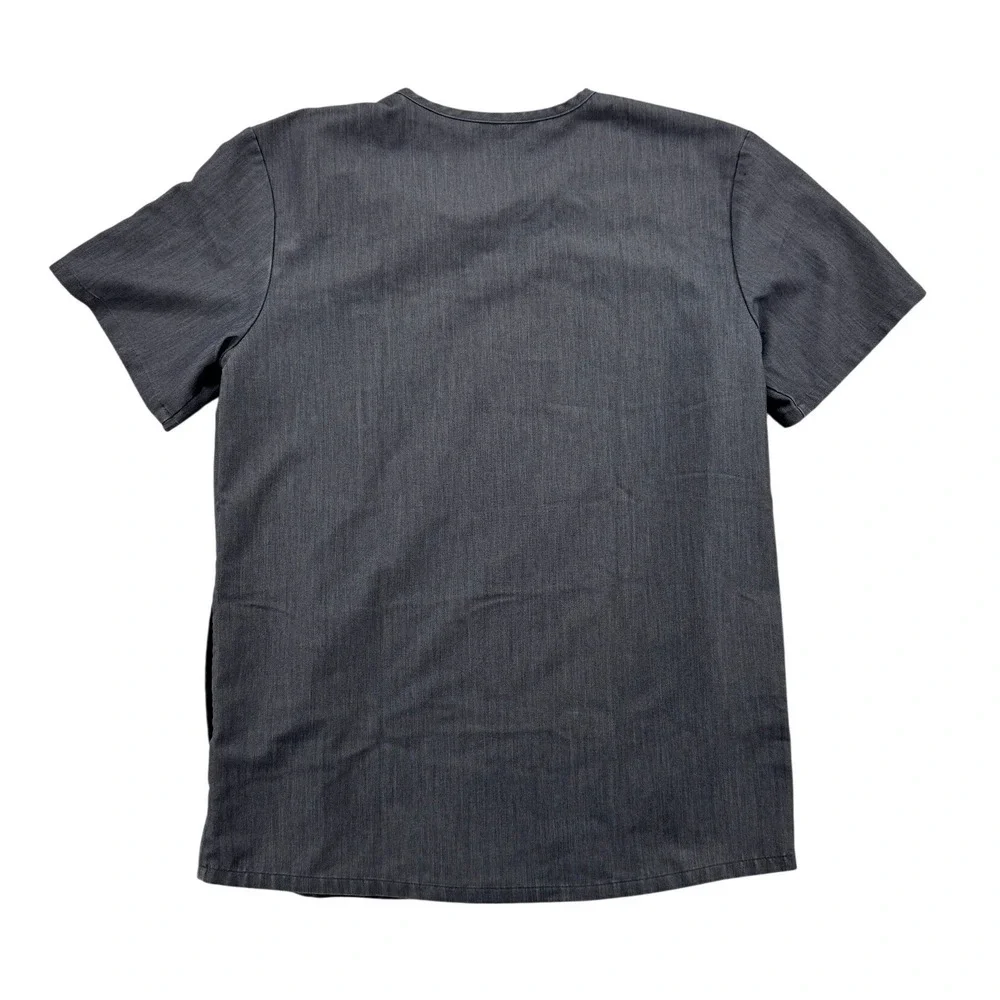 FIGS Scrub Top Mens Small Charcoal Gray Excellent TM3000 V-Neck Technical Top